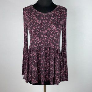 Soft & Sexy AE S Patterned Blouse Open Back